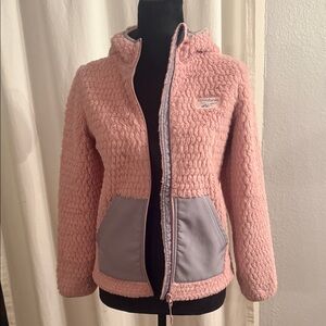 Reebok Blush Sherpa Jacket with Slate Accents